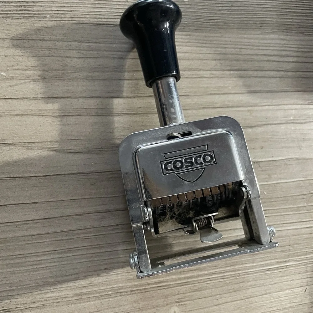 Vintage Cosco C-78 Automatic Numbering Machine Pricing 8 Wheel